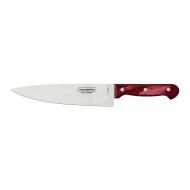 Faca Chef 8" Tramontina Polywood Com Lâmina Em Aço Inox E Cabo De Madeira Tratada